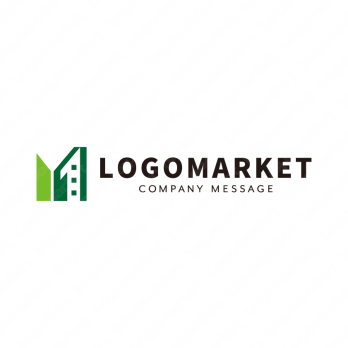 Mと1とビルのロゴ