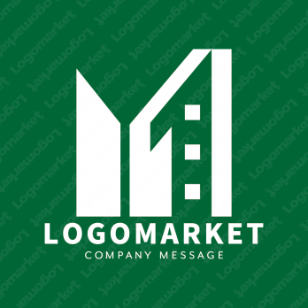 Mと1とビルのロゴ