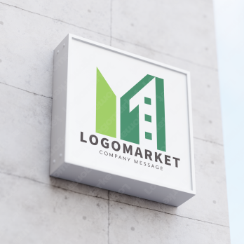 Mと1とビルのロゴ