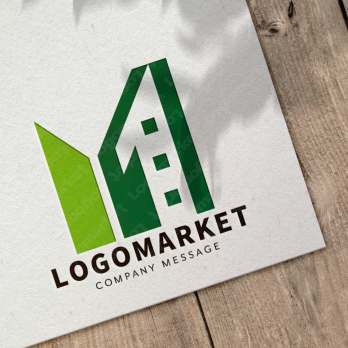 Mと1とビルのロゴ