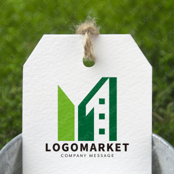 Mと1とビルのロゴ