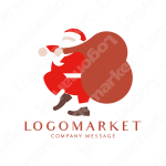 サンタクロースとユニークとワクワク感のロゴ