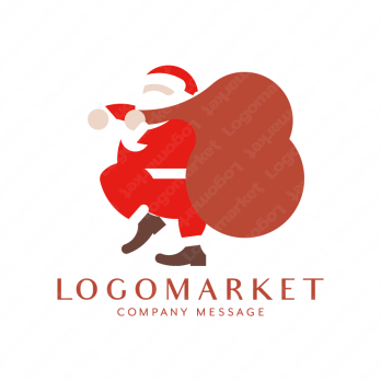 サンタクロースとユニークとワクワク感のロゴ