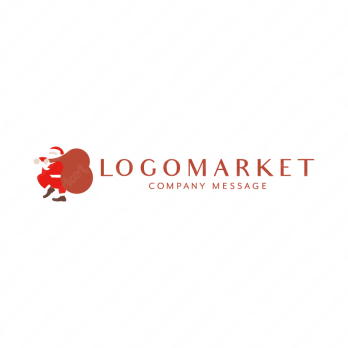 サンタクロースとユニークとワクワク感のロゴ