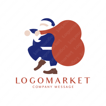 サンタクロースとユニークとワクワク感のロゴ