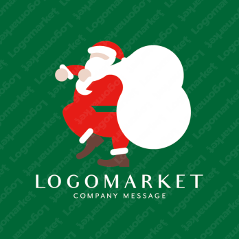 サンタクロースとユニークとワクワク感のロゴ