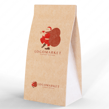 サンタクロースとユニークとワクワク感のロゴ