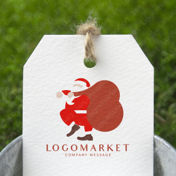 サンタクロースとユニークとワクワク感のロゴ