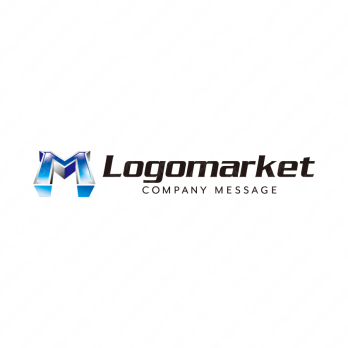 Mとダイナミックと力強さのロゴ