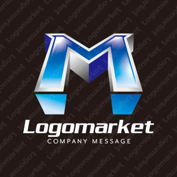 Mとダイナミックと力強さのロゴ