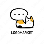 ふきだしと会話とネコのロゴ