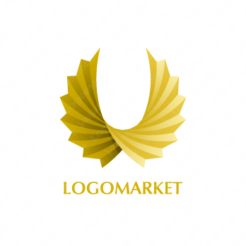 羽根と扇子と鳥のロゴ