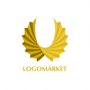 羽根と扇子と鳥のロゴ