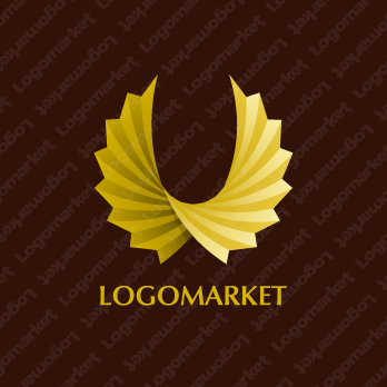 羽根と扇子と鳥のロゴ