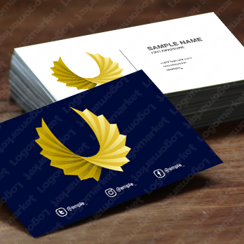 羽根と扇子と鳥のロゴ