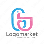 鳥とハートと真心のロゴ