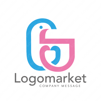 鳥とハートと真心のロゴ