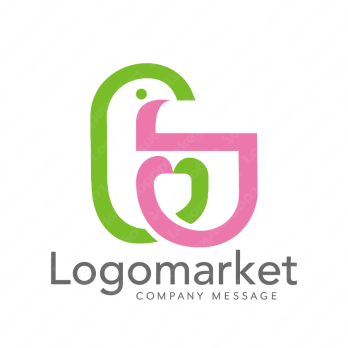 鳥とハートと真心のロゴ