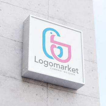 鳥とハートと真心のロゴ