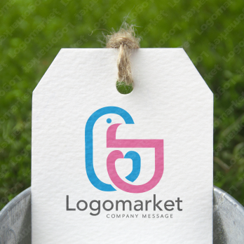 鳥とハートと真心のロゴ