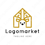 鹿と家と歯科のロゴ