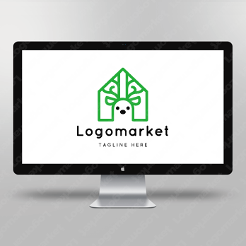 鹿と家と歯科のロゴ