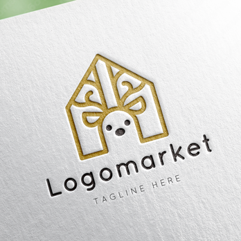 鹿と家と歯科のロゴ