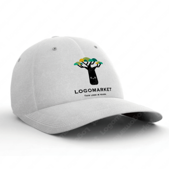 木と想像と成長のロゴ