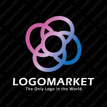 花とネットワークと循環のロゴ