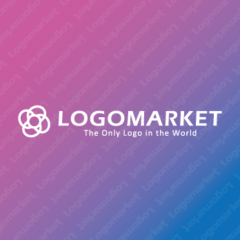 花とネットワークと循環のロゴ