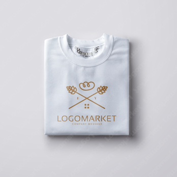 小麦とパンと家のロゴ