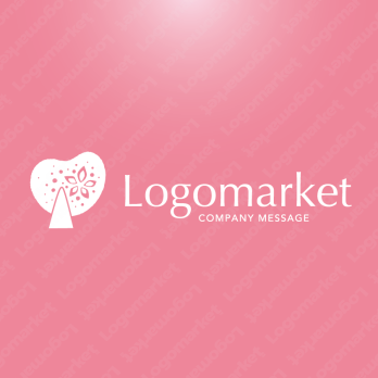 ハートと木と温かみのロゴ