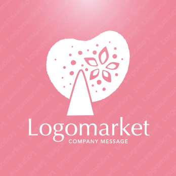 ハートと木と温かみのロゴ