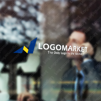 チャートと成長と建物のロゴ