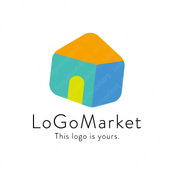 家と丸と柔らかいのロゴ