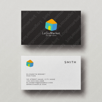 家と丸と柔らかいのロゴ