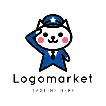 猫と警備員とガードマンのロゴ