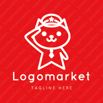 猫と警備員とガードマンのロゴ