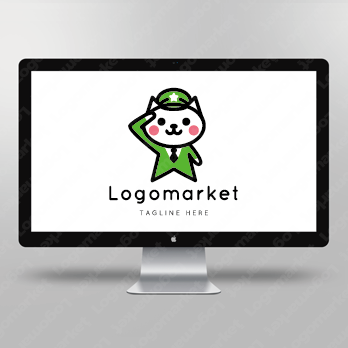 猫と警備員とガードマンのロゴ