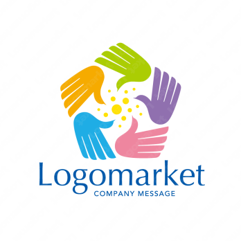 手と鳥と希望のロゴ