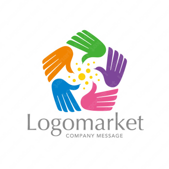 手と鳥と希望のロゴ