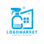 洗剤とハウスクリーニングと清潔のロゴ