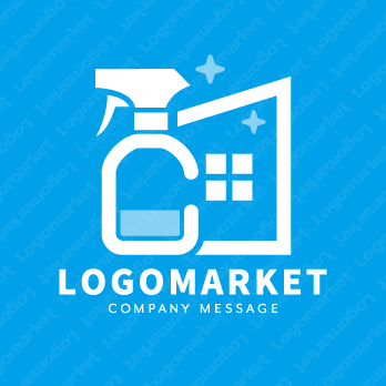 洗剤とハウスクリーニングと清潔のロゴ