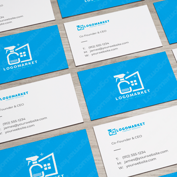 洗剤とハウスクリーニングと清潔のロゴ