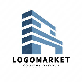 Rとビルとスタイリッシュのロゴ