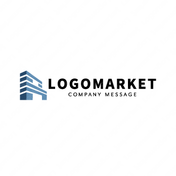 Rとビルとスタイリッシュのロゴ