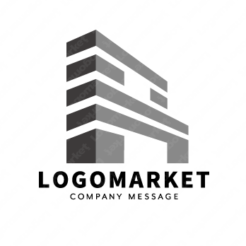 Rとビルとスタイリッシュのロゴ