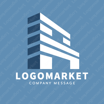 Rとビルとスタイリッシュのロゴ