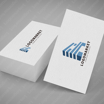 Rとビルとスタイリッシュのロゴ