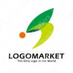 若葉と飛躍と妖精のロゴ